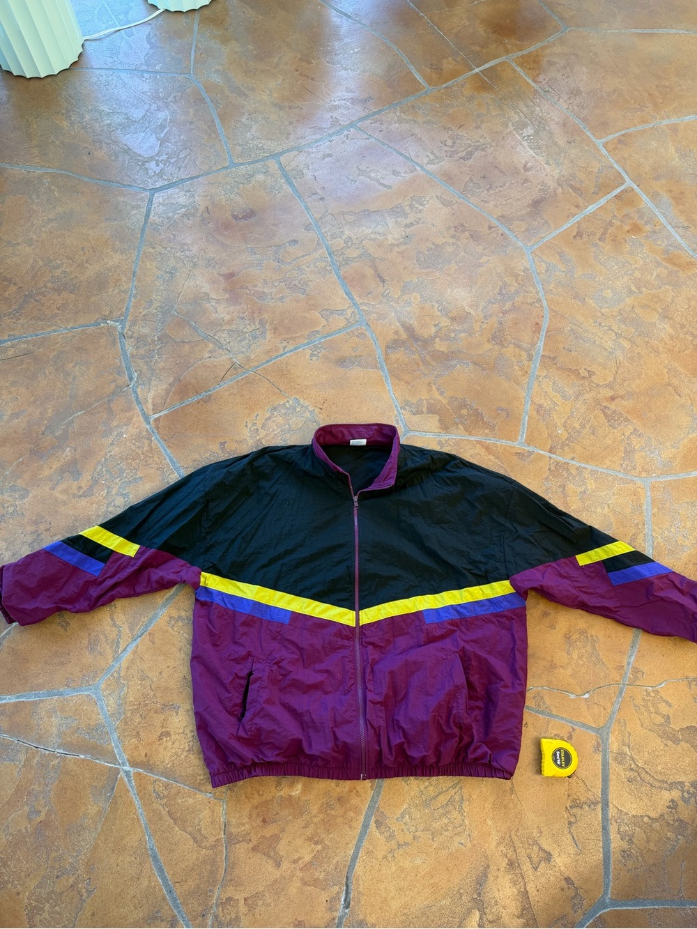 Vintage 80s/90s Cheetah Men's Colorblock Full Zip Windbreaker Jacket - XXL